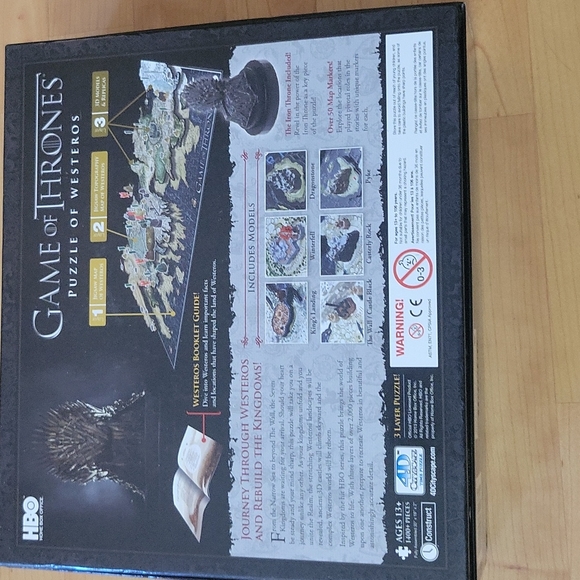 Like new Game of Thrones 4D "Puzzle of Westeros" - mostly unopened - Picture 11 of 11